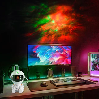 Lâmpada Nebulosa Laser De 1 Peça USB Para Astronauta Do Céu , Luz Pequena Noite All Sky Star Atmosphere