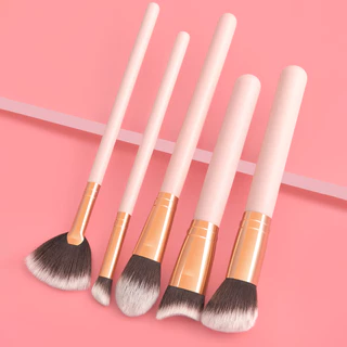 5 Conjunto de Escova de Maquiagem Profissional de Alta Qualidade Rosa Conjunto de Escova de Maquiagem Profissional Inclui Escova Blush Escova em Pó Solta Escova para Sombra Escova para Sombra Escova para Manchas Escova para Sobrancelhas etc Vendas Diretas