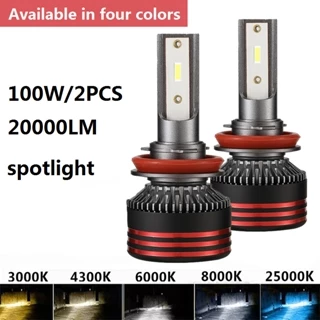 2pcs 3000K /4500K /6500K /8000K Farol LED para carro H7 H4 Super Brilhante LEDH11 9005 Lâmpada 9006