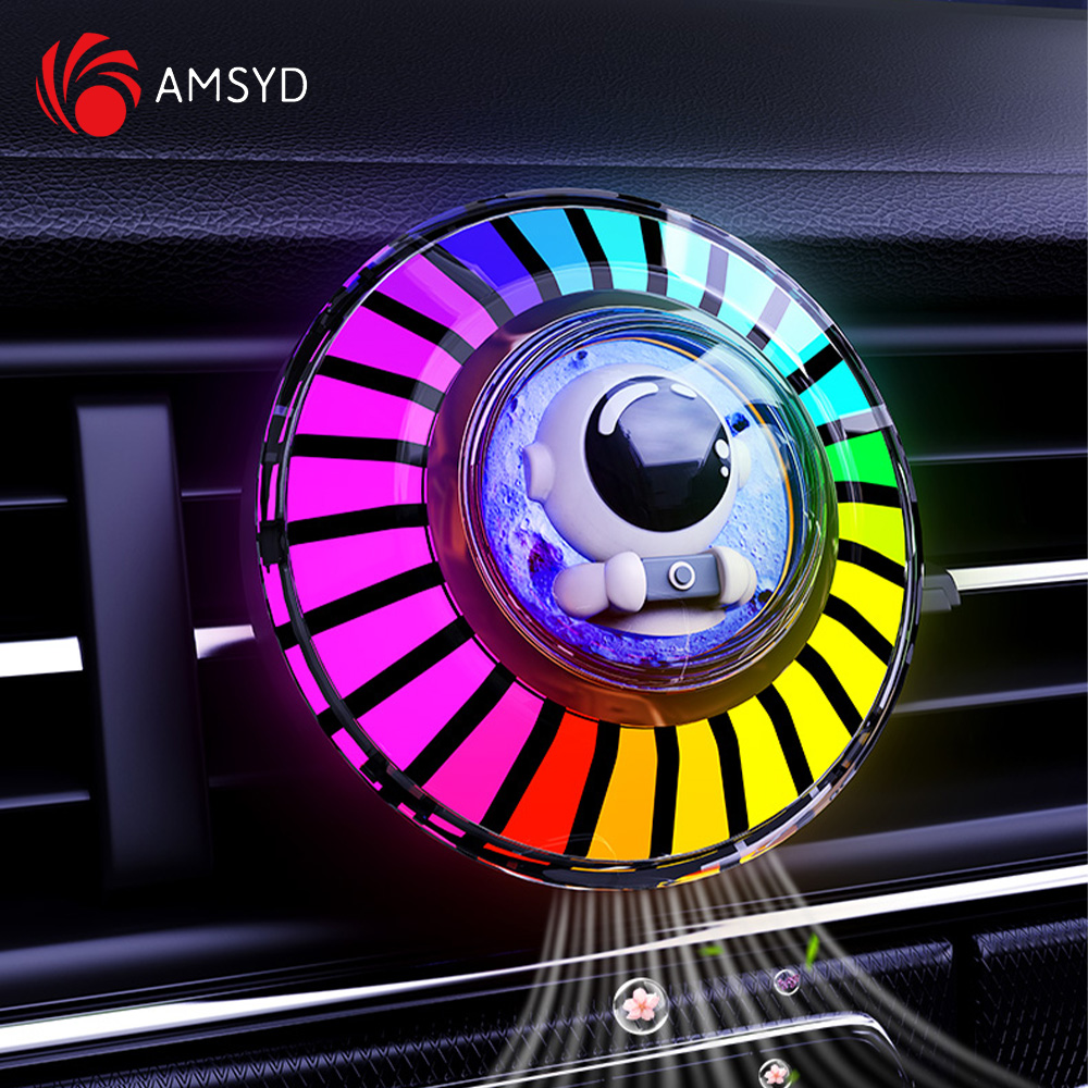 Astronauta Aromaterapia De Saída De Ar Para Carros Criativa RGB Cabine Espacial Decoração De Interiores Carro Perfume Atmosfera Luz Respiratória