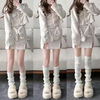 40-70cm Japonês Lolita Doce Meninas Polainas De Malha Pé Capa Perna Meias Quentes Uniforme Feminino Cosplay Bota Empilha