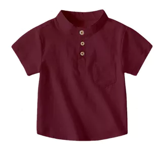 Camisa Formal de manga curta marrom Soffny Boys, estilo Casual, artesanato requintado Kemeja