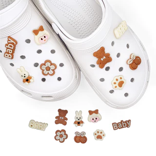 8 Peças Amuletos De Sapato Da Série Urso Para Bebês Meninas Sandálias , Decoração De Sapatos Acessórios Populares De Qua