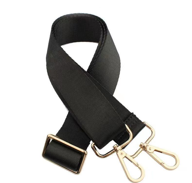 Alça De Saco De 3,8cm De Largura Com Espinha De Arenque Preta De Corpo Cruzado Ombro Simples De Cor Sólida