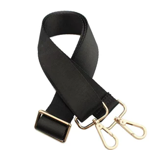 Alça De Saco De 3,8cm De Largura Com Espinha De Arenque Preta De Corpo Cruzado Ombro Simples De Cor Sólida