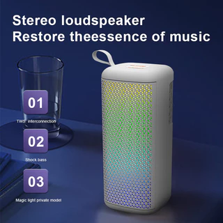 Alto-falante Bluetooth sem fio Subwoofer de áudio Subwoofer de áudio Volume alto Mini Outdoor Portátil Pequeno Alto-falante Marquee MS-2212BT Gray