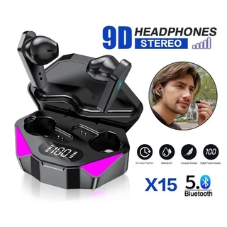 Novo X15 TWS Fones De Ouvido Bluetooth Sem Fio 65ms Baixa Latência Esport Gaming Headset Gamer Microfone Para Xiaomi