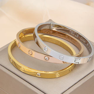Pulseira De Punho De Aço Inoxidável , Joias Clássicas De Liga De Titânio De Luxo Para Mulheres , Acessório De Moda Trans