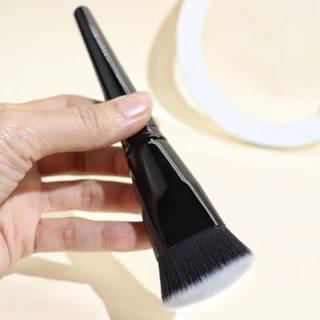 Pincel de base de cabeça plana única preto portátil sem marcação base líquida sem comer BB Cream Foundation Pincel de ma