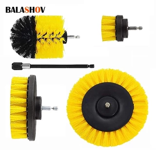 3/5Pcs Kit De Escova Elétrica De Furadeira De Limpeza De Pneus Para Carpete De Chuveiro Móveis De Banho