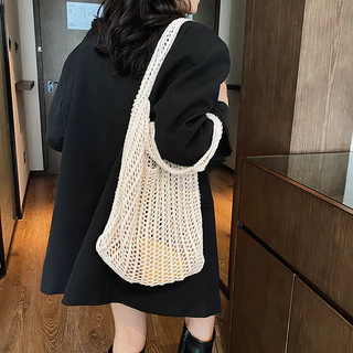 Novo ins Saco de malha Saco de praia Saco de malha Saco oco Saco de malha Saco de malha de legumes Mulheres