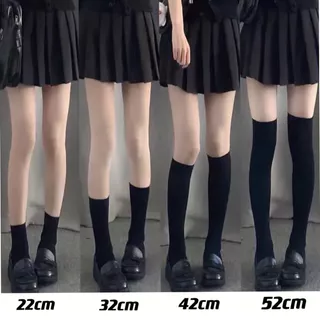 Meias Femininas De Comprimento Diferente , Longas Pretas E Brancas Para Meninas Altas Até O Joelho , Lolita Sexy , Fofas