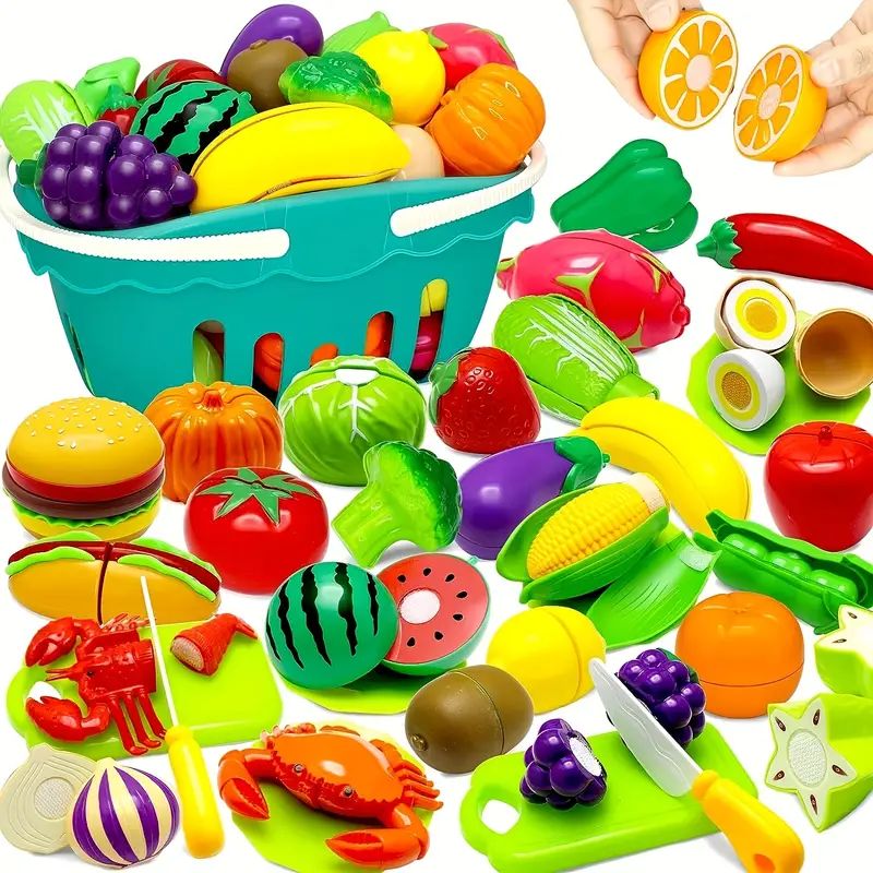 Verduras Juguete Cesta De Frutas Y Verduras De Juguete Para Niños - Juego De Imitación De Tienda A Partir De 2 Años Supermercado Juguete