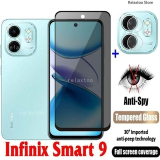 Tela De Privacidade 2 Em 1 Protege Filme De Vidro Para Infinix Smart9 Smart8 Smart 9 8 Pro Plus HD 9Pro 9Plus 8Pro Smart