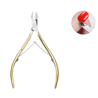 Pinça De Cutícula De Unha Dourada Manicure Cortador De Unhas De Aço Inoxidável Ferramenta Removedora De Pele Morta