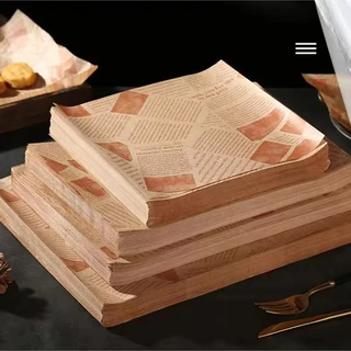 500 Pçs Papel À Prova De Óleo Para Embrulhar Sanduíche Embalagem Hambúrguer Pão Frito Alimentos Fritadeira Ar Cozimento