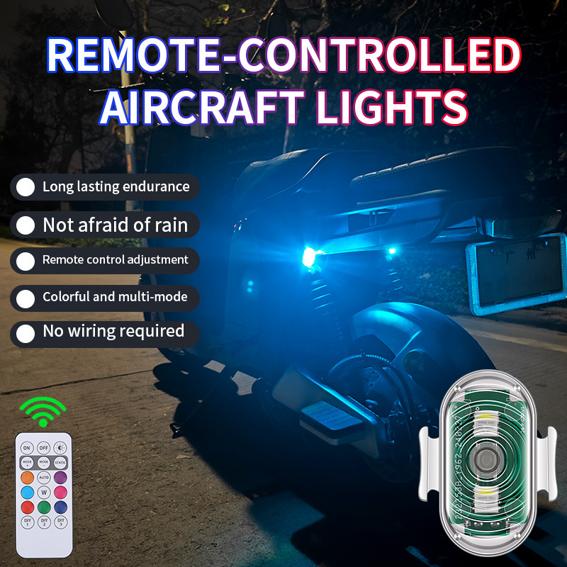 2 pc Kit De Luzes LED Para Motocicletas , Sub-Brilho Com Controle Remoto A Maioria Dos Carros De