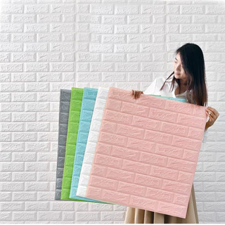 Kit 6 Painéis De Tijolos Autoadesivos 70x77cm3d Colagem De Parede De Espuma Para Casa À Prova D