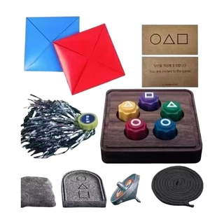 Jogo De Lulas Brinquedos Coreano Tradicional Lula 2 Prop Conjunto Ddakji Biseokchigi Gong-gi Jegi Girando Topo