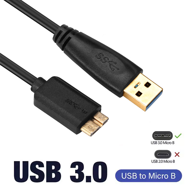 SUNGUY Cavo Hard Disk USB C Corto, 15cm USB3.1 10Gbps Cavo Micro B