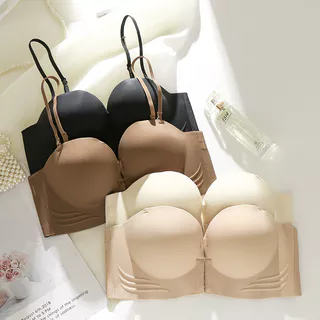Sutiã Invisível Com Fecho Frontal , Elevador Antiderrapante , Push-Up , Conforto Sem Costura , Feminino Costas