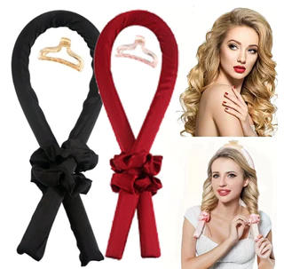 1Pc Dormir Estilo Preguiçoso Modelador De Esponja Sem Calor + 2 Faixas De Cabelo + Conjunto De Grampo Uso Doméstico Ferr