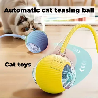 Gato Interativo Bola Brinquedo Multicolorido De Rolamento Automático Com Cauda Recarregável Inteligente Animal De Estima