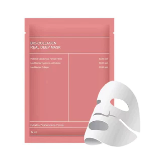 4/5pcs Máscara Facial De Hidratação Profunda De Biocolágeno , De Hidrogel Hidratante Durante A Noite , Minimiza Poros ,
