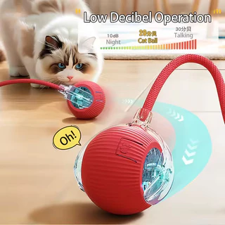 Gato Interativo Bola Brinquedo De Rolamento Automático Com Cauda Recarregável Inteligente Animal De Estimação Mouse Para