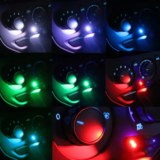 Lâmpada Decorativa Colorida Iluminação De Emergência Luz LED Atmosférica Mini USB De Pé De Carro PC Auto Plug And Play Interior