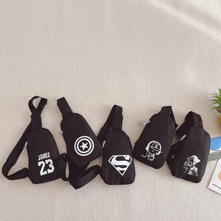 1 Peça Bolsa De Peito De Nylon Leve Ombro Para Crianças Grande Capacidade Design De Impressão Legal Multifuncional Uso D
