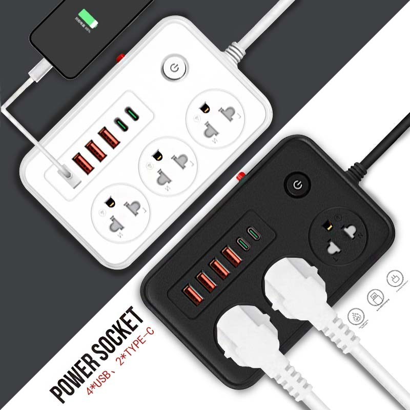 Tomada De Alimenta o 9 Power Plug 2500W Power Board USB Power Plug De 