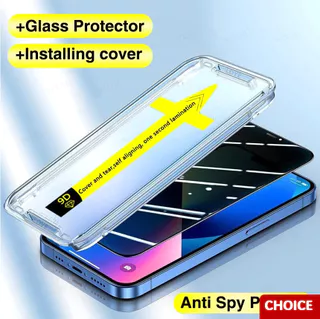 Protetor De Tela De Vidro Temperado Completo HD/Privacidade Fácil Instalação Para IPhone X XR XSMAX 11 12 13 14 15 16Plu