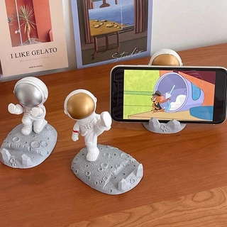 Resina Astronautas Ornamentos Suporte De Telefone Celular Universal Spaceman Brinquedos Home Office Decoração De Mesa Festa De Aniversário