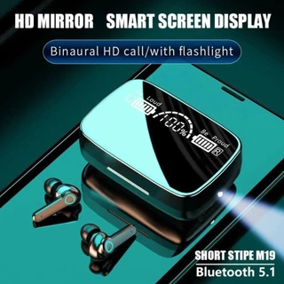 M19 Fone De Ouvido TWS M10 Controle Toque Inteligente Sem Fio Bluetooth-Compatível Fones À Prova Dwaterproof Água Displa