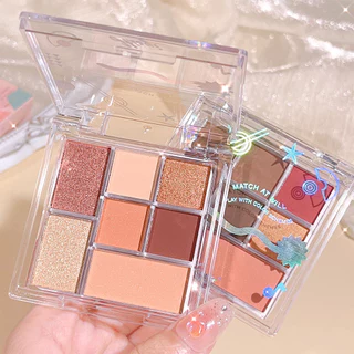 7 Cores Streaming Eyeshadow Paleta Matte , Perolado , Brilho Fino , Maquiagem Brilhante Para Sombra Iniciantes