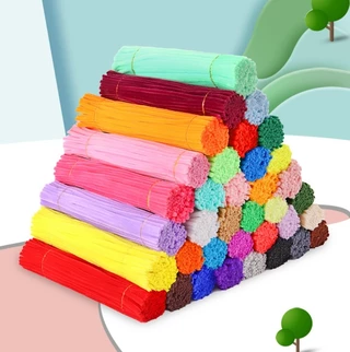 100 Pçs Barra De Torção Zinco Especial Braçadeira De Cabo Tira De Pelúcia Haste De Raiz DIY Criativo Artesanal Brinquedo