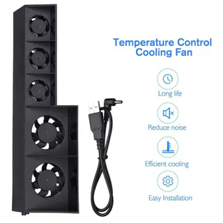Suporte Base Durável com Ventilador de Resfriamento e Suporte para Controle para Sony Playstation PS4, PS4 Pro e PS4