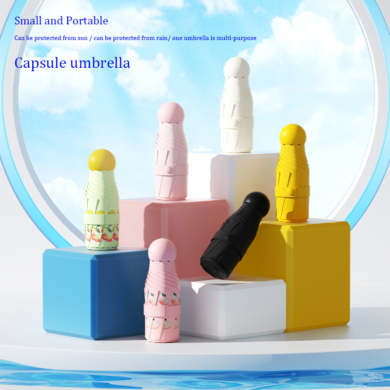 Mini Guarda-Chuva Solar Ultravioleta À Prova De Sunny Round umbrella Portátil Proteção UV Pocket UPF50 + Vento