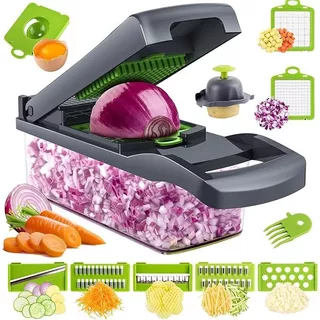 16 Pçs/Set Cortador De Legumes Multifuncional , Ralador Dicer De Cozinha , Picador