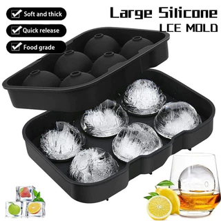 Molde De Silicone Para Cubo De Gelo Reutilizável , Ferramentas Sorvete , Bola De Qualidade Alimentar , Redondo , Quadrad