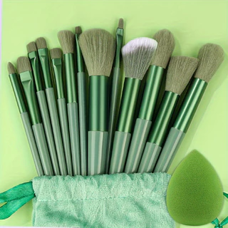 Conjunto De Pincéis De Maquiagem Premium De 13 Unidades : Cabelo Sintético Macio Avançado Para Sombra , Pó , Blush E Mui