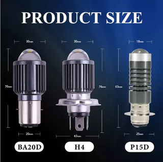 Projetor LED de farol de motocicleta Local mais vendido P15D BA20D H4 feixe alto, feixe baixo na mesma lâmpada