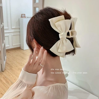 1 pçs escapando princesa ~ grampo de cabelo preto grande arco clipe acessórios para o cabelo elegante tubarão clipe de c