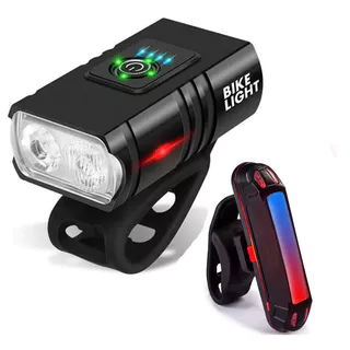 Luz Dianteira Da Bicicleta T6 LED Recarregável Lanterna Display De Energia Ciclismo Farol Traseira Para Equitação Segura
