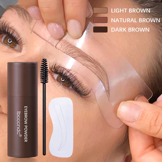 Kit De Modelagem De Carimbo De Sobrancelha-Maquiagem Pó Com 10 Estênceis Reutilizáveis em Oferta na Shopee