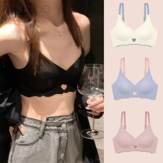 FINETOO Soutien Sem Traço De Seda Gelo Calcinha Confortável Para Mulher One Piece Gather Roupa Íntima Feminina