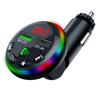 Transmissor FM Para Carro Dual USB Carregador De Telefone De Carregamento Rápido Adaptador Sem Fio Kit Mãos-Livres MP3 Player