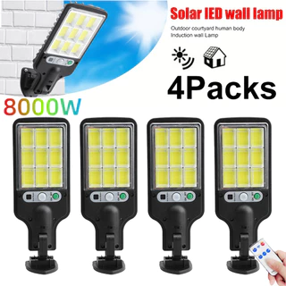 1-4 Pacotes 3 Modos De Luz 108COB Sensor Lâmpada Rua Ao Ar Livre À Prova Dwaterproof Água Segurança Lâmpadas Solares Par