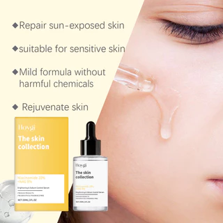 2 Pçs Niacinamida Soro Iluminando Rosto Hidratante Brilhante Manchas Escuras Melanina Correção Facial Nutrir Pele Seca
